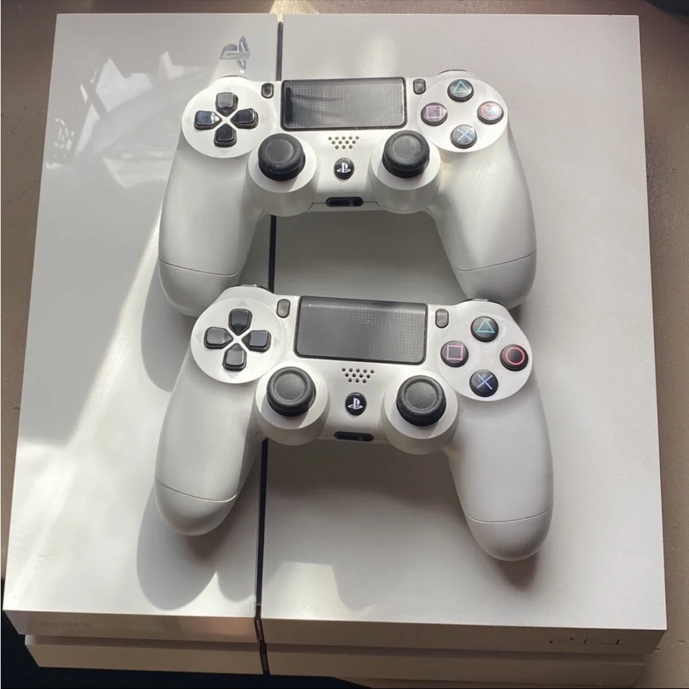 PS4 console with controllers